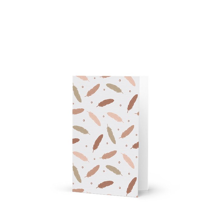 Mocha Mousse Feathers Greeting Card product image (1)