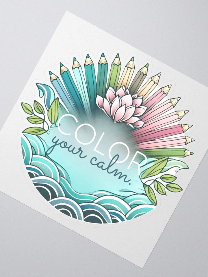 ‘COLOR your calm.’ Sticker product image (2)