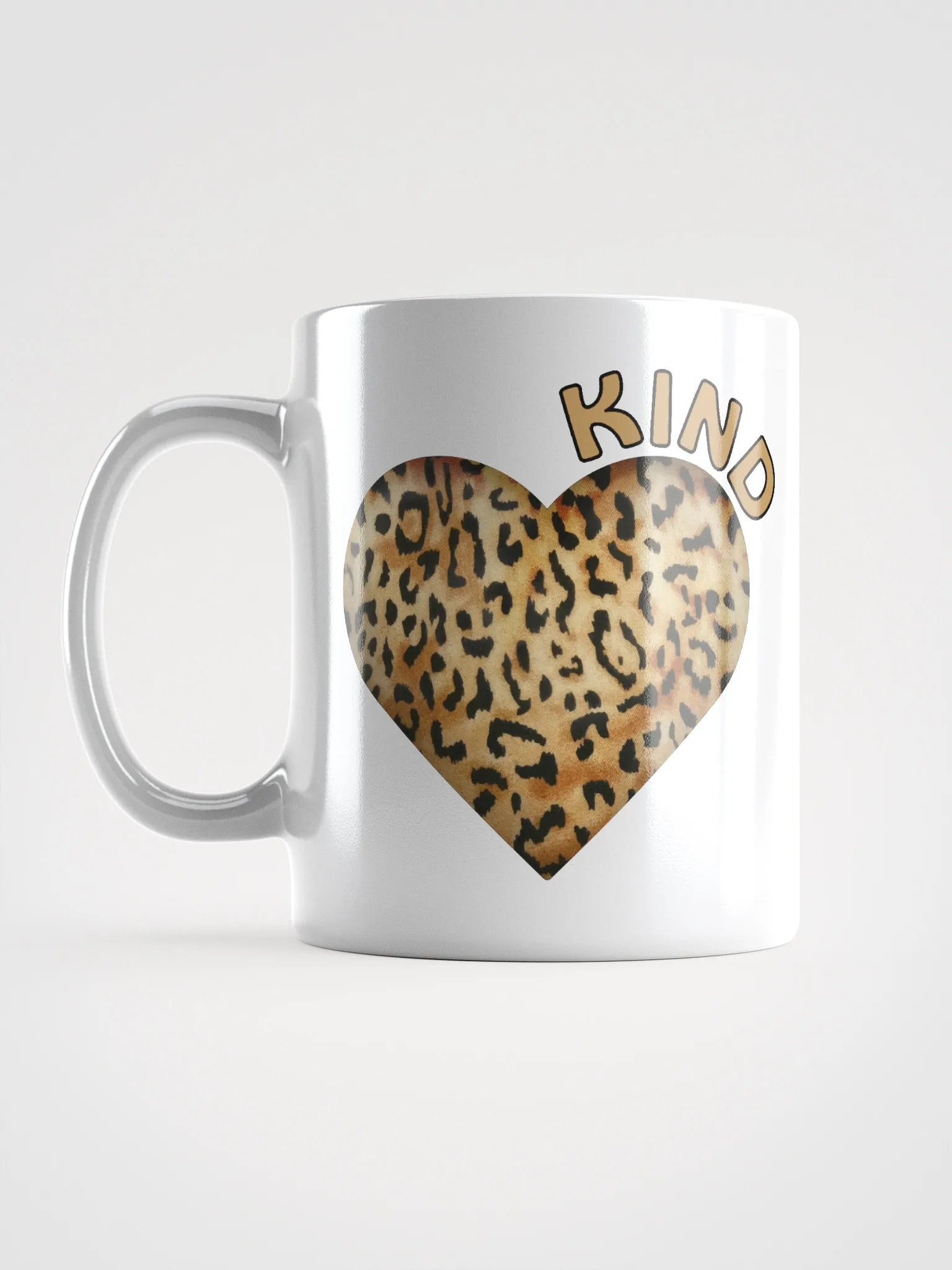 Leopard Skin Heart in Orange Gold - Mug product image (3)