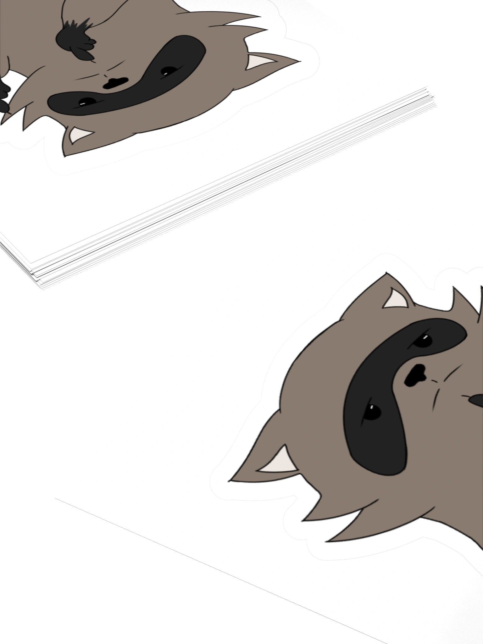 RespawnRaccoon's Middle-Finger Kiss Cut Sticker product image (4)