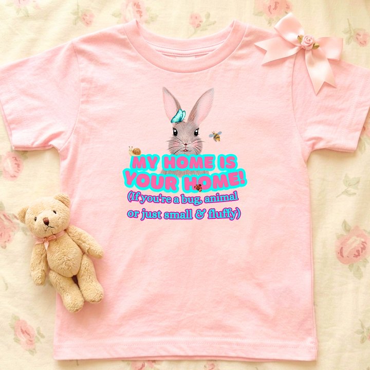My home is your home! (If you're a bug or just small & fluffy)🩷Super Soft🪽T-shirt🩷 product image (1)