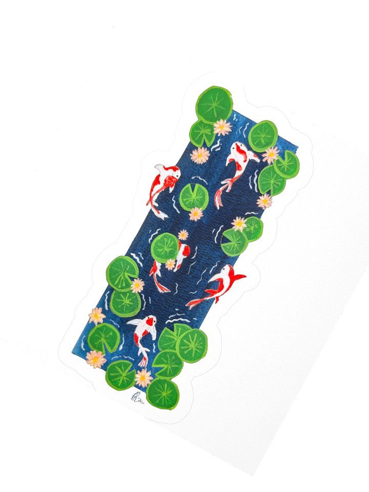 Koi Pond Blossoms Sticker product image (4)