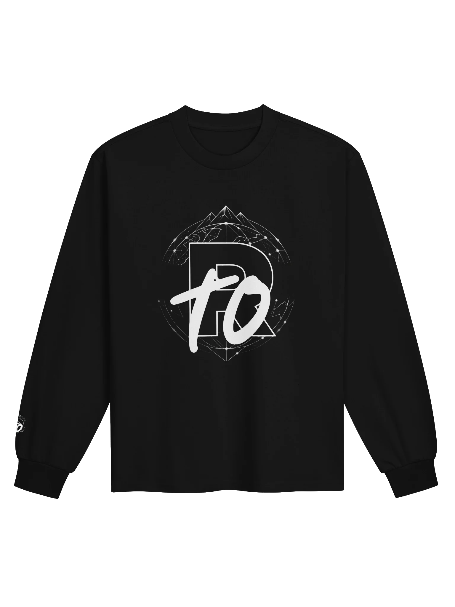 Abstract Black-and-White Geometric Logo Long Sleeve product image (1)