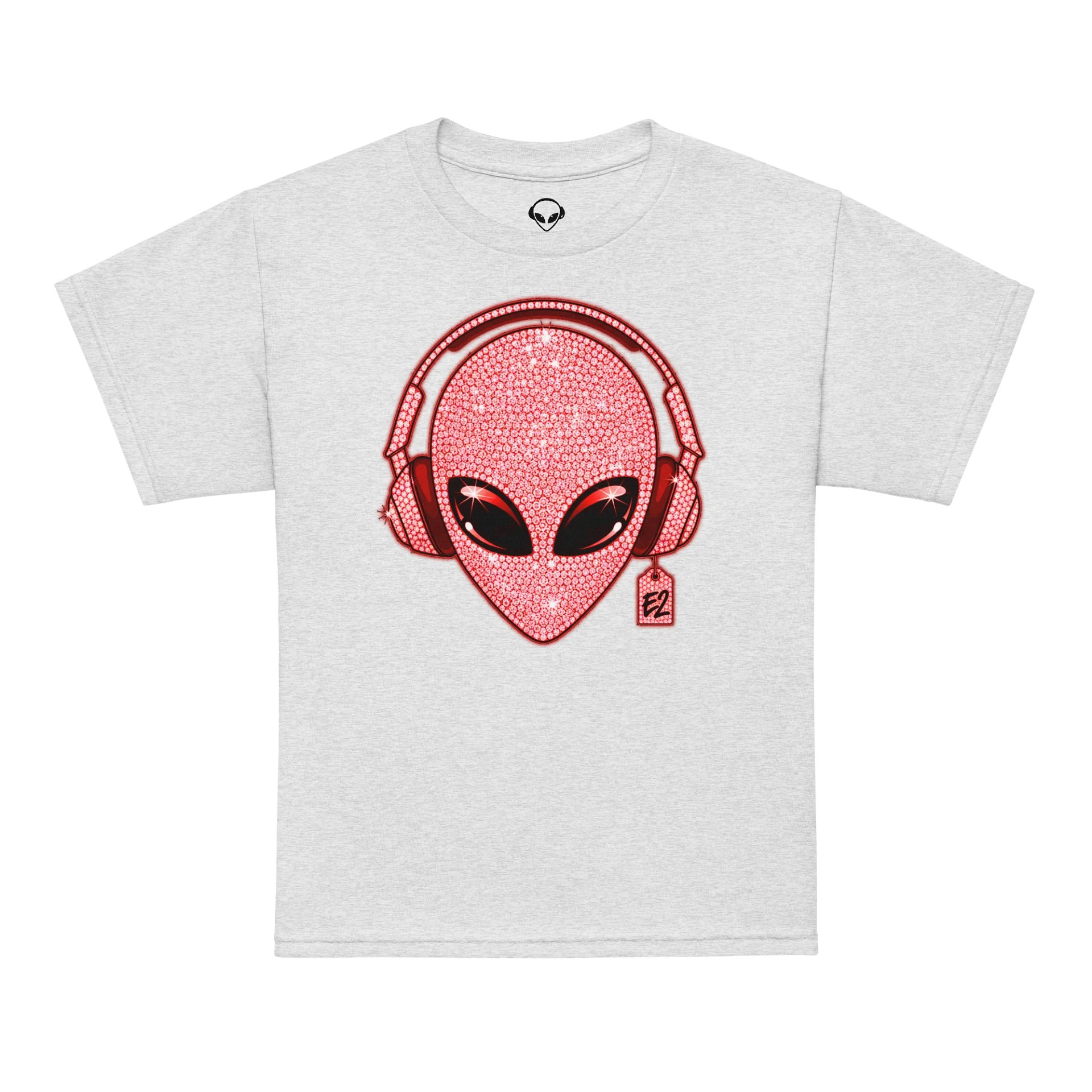 Kids Red Diamonds e² Alien Logo Printed Tee product image (24)