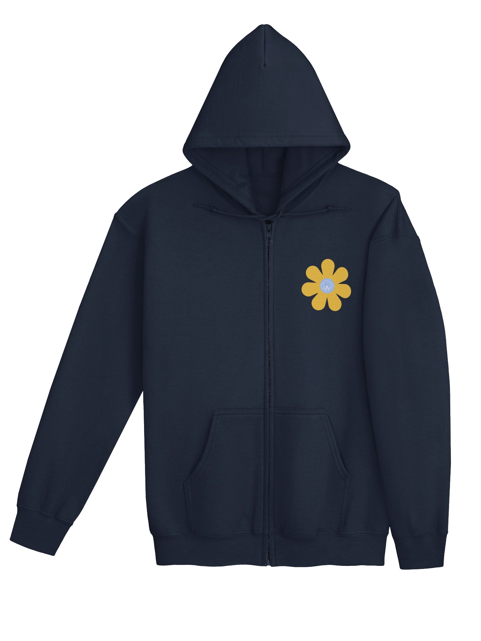 Flower Power Zip Up - Dog Outline product image (4)