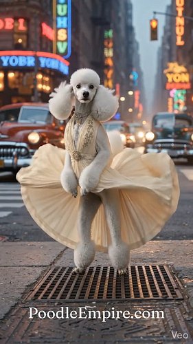 She didn’t just walk over the grate… she owned the moment. 🐩✨

Serving pure iconic energy, this couture poodle look is giving...