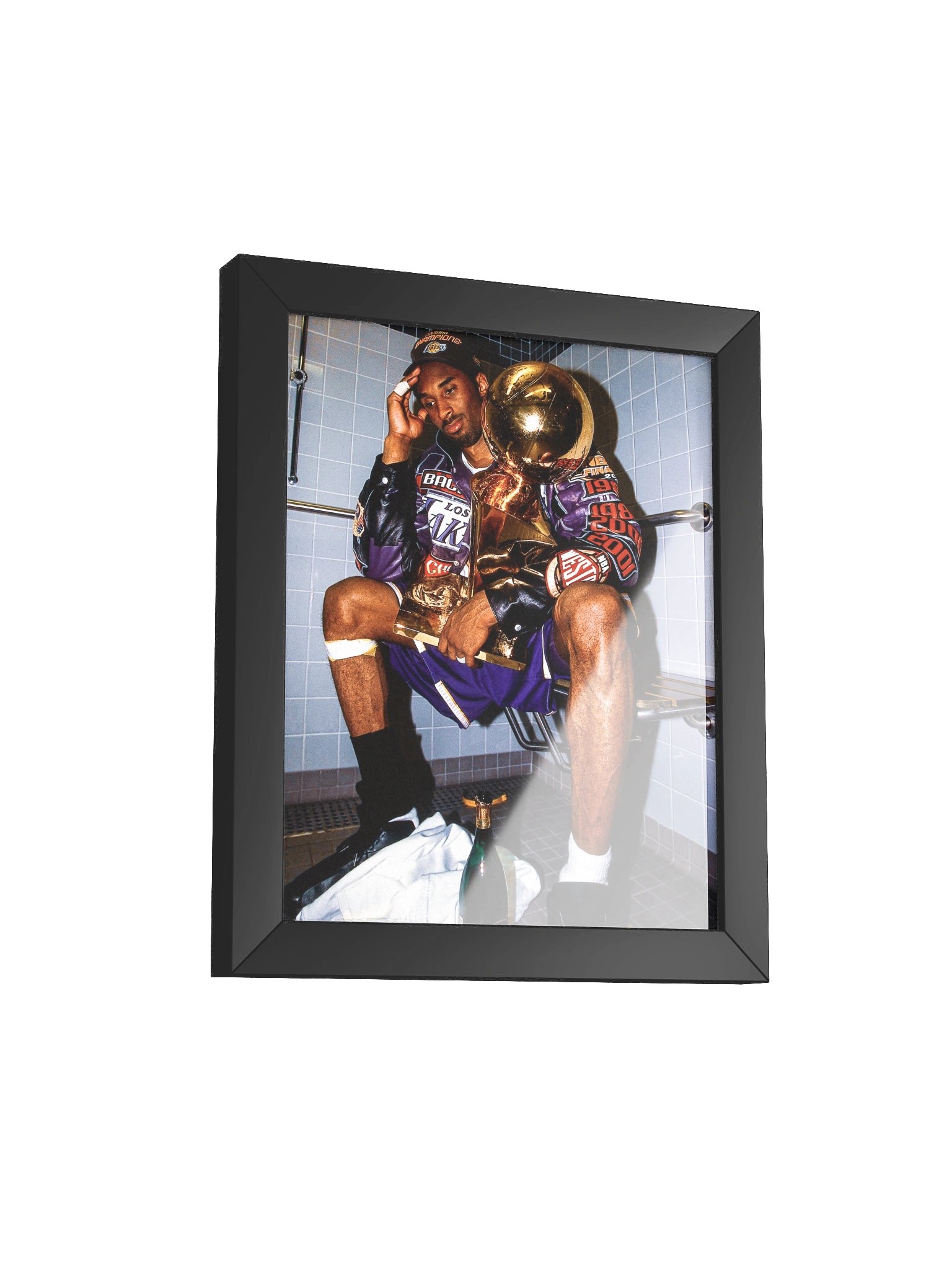 Kobe Bryant Iconic 2001 NBA Championship Locker Room Framed Poster product image (58)