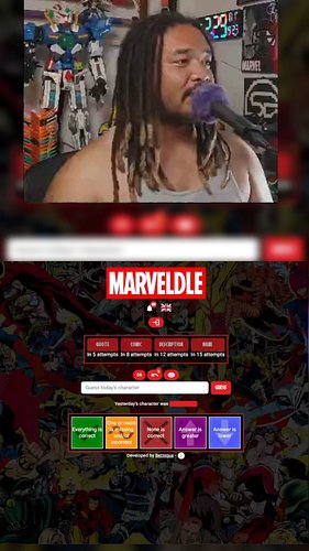 Comic Marveldle for Aug 22!! I'll be honest, I very rarely think about this character but Marvel LOVES them so much. #comics ...