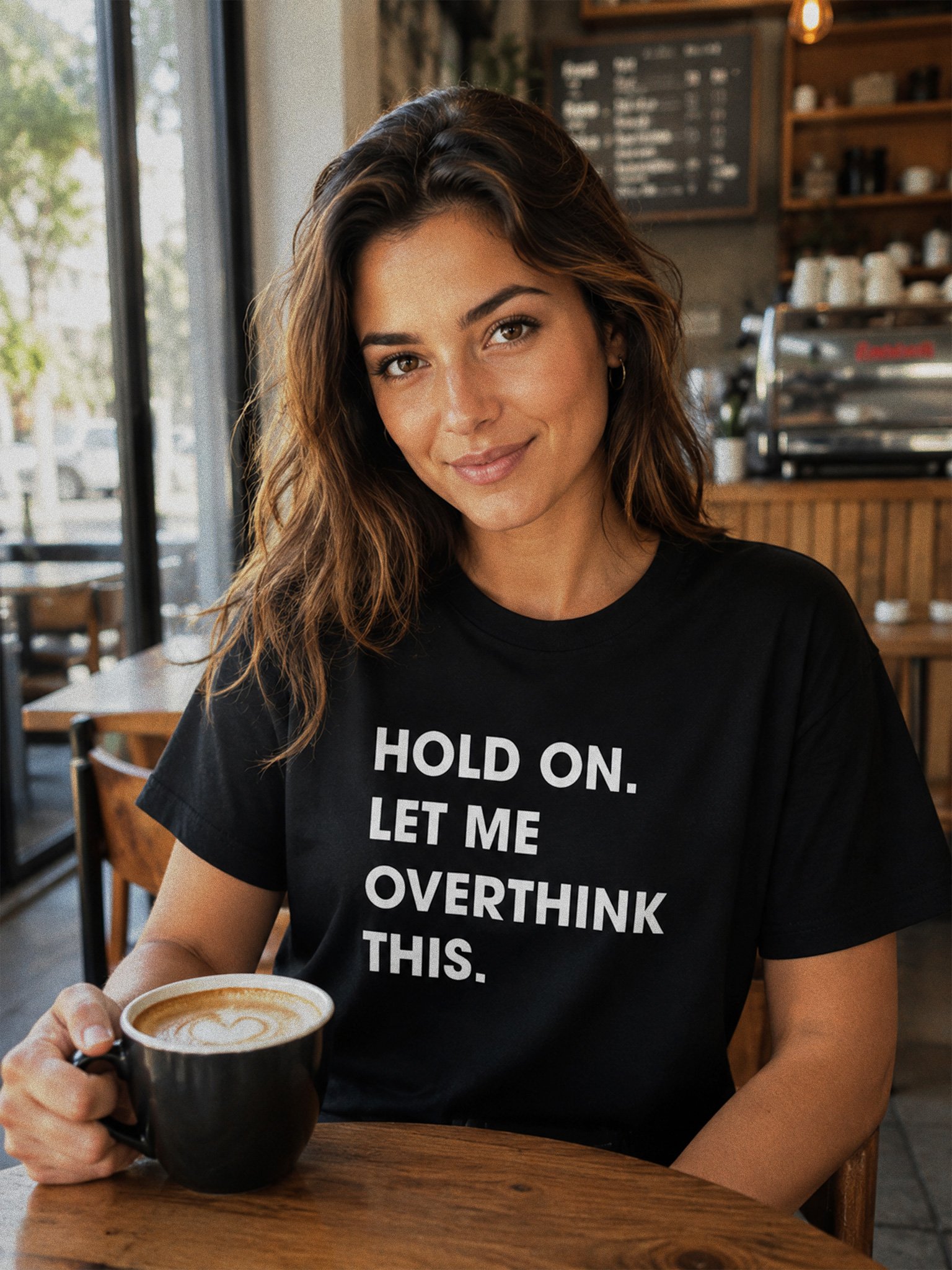 Hold On. Let Me Overthink This. T-Shirt – Minimalist Overthinker Tee product image (1)