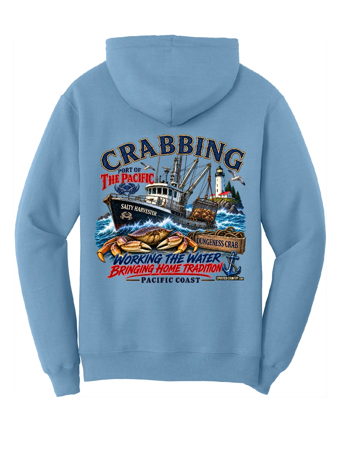 CRABBING TUNDRA BLUE PORT AND CO HOODIE product image (1)