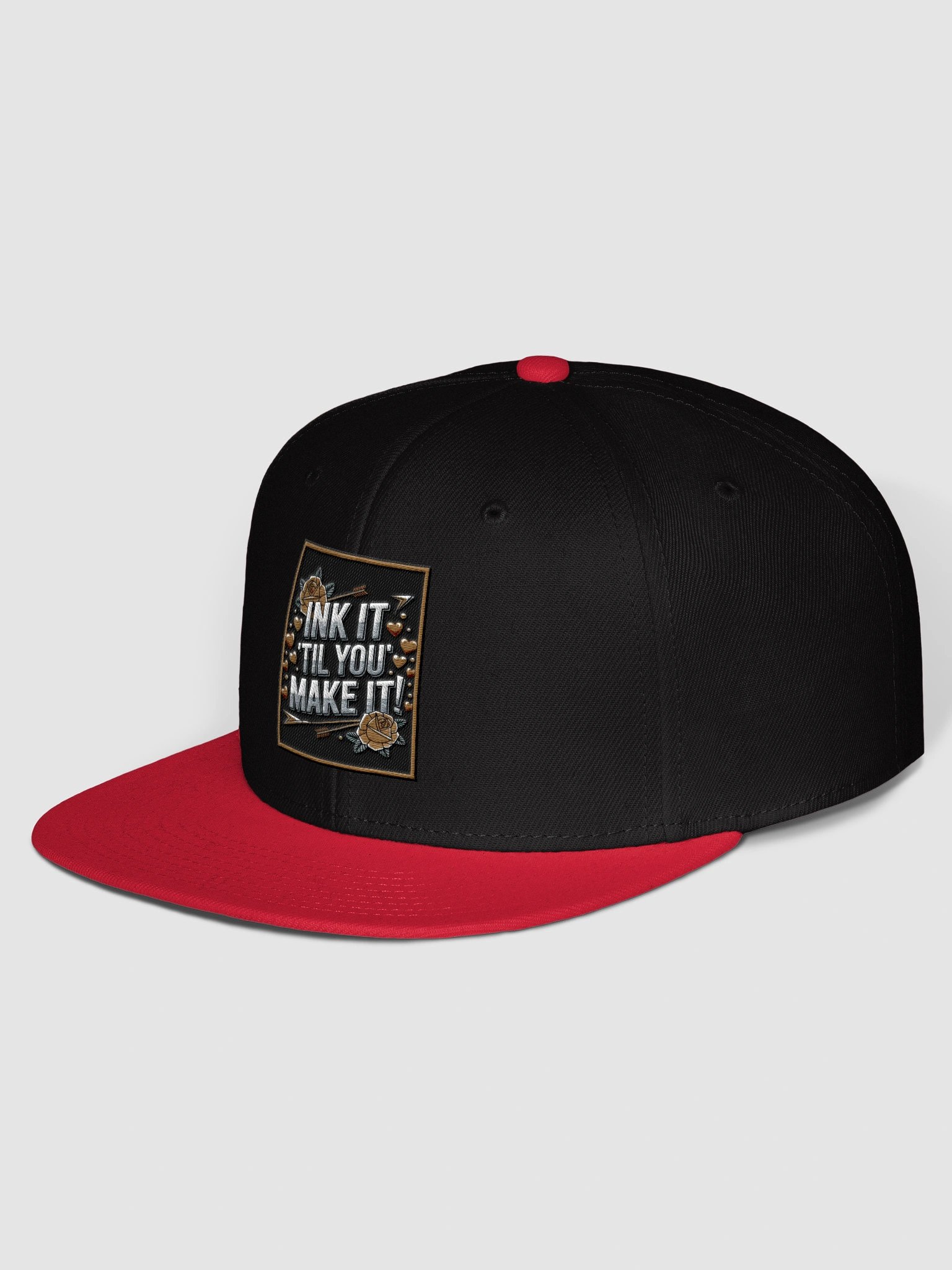 Red "INK IT TIL' YOU MAKE IT" Snapback Cap product image (1)