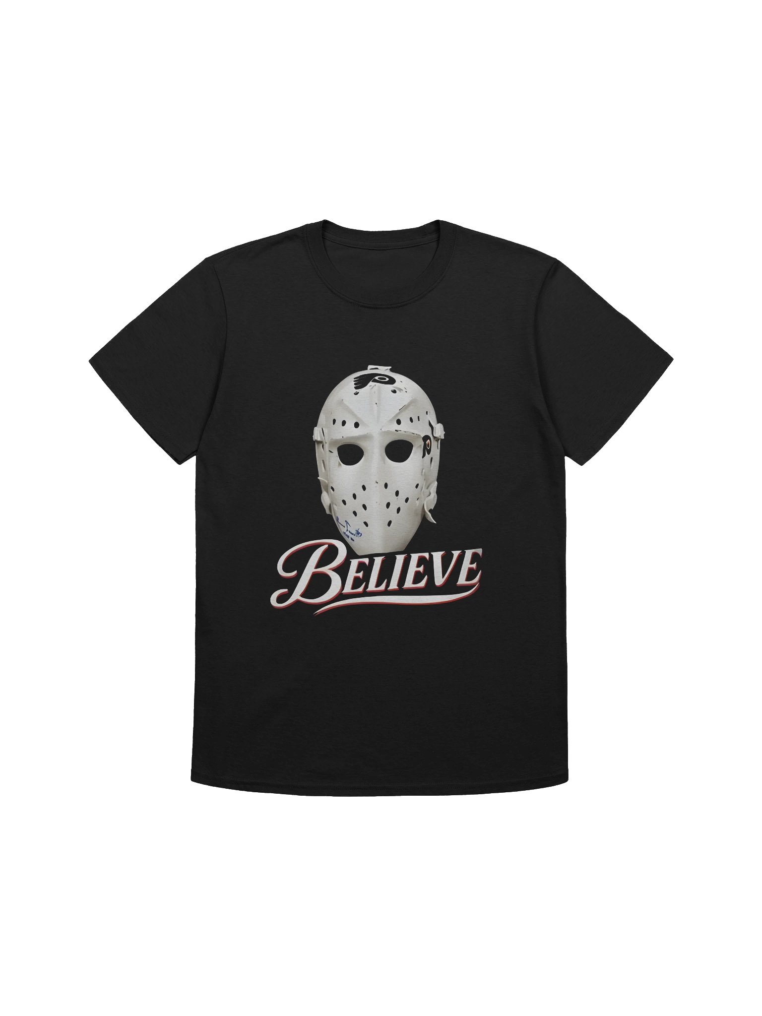 Bernie Parent Ice Hockey Mask Believe Shirt product image (1)