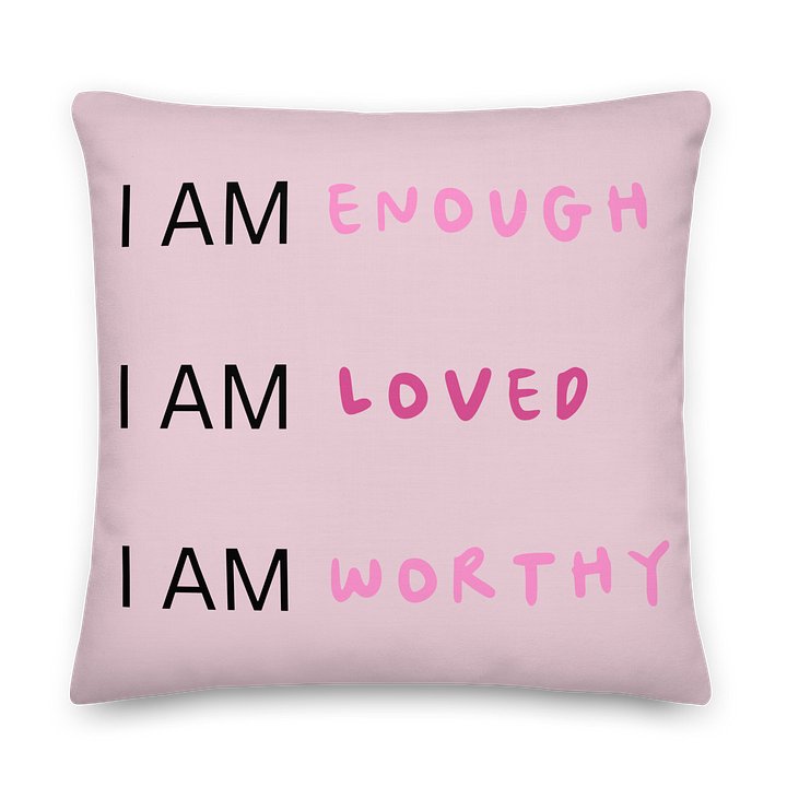 I am loved pillow (22" x 22" // 56cm x 56cm) product image (1)