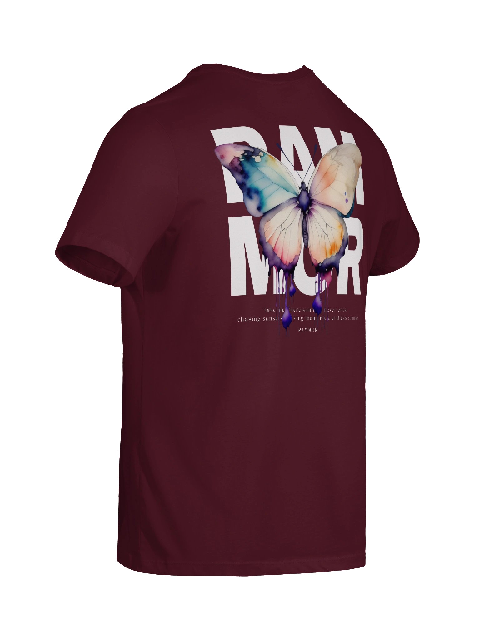 Butterfly Women's Tee Black / Dark Red product image (20)