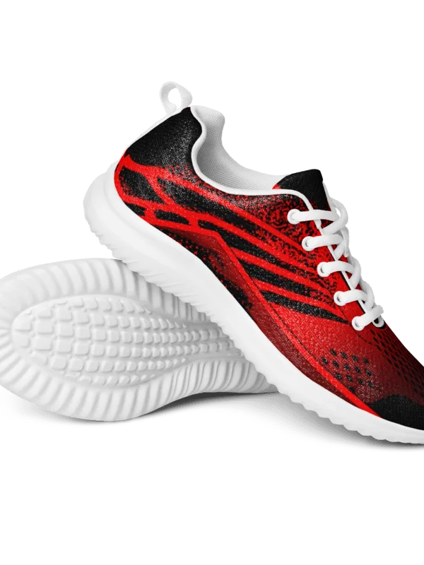 SOSENFER Women's Casual Sneakers, Air Cushion Sole, Breathable Knit Upper, Pink And White Lace-Up Low-Top Shoes - Comfortable Footwear For All Seasons product image (1)