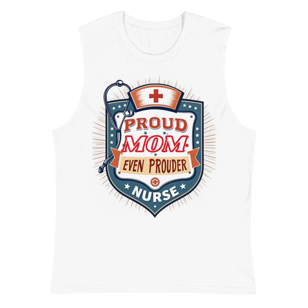 Proud Mom Nurse Shield Muscle Tank product image (6)