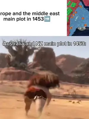 This meme is oversimplified for entertainment purposes. In 1453, the fall of Constantinople to the Ottoman Empire marked the end of the Byzantine Empire and transformed the political balance of Europe and the eastern Mediterranean. The city had been a major center of Christianity, trade, and learning for more than a thousand years. Its conquest influenced European politics, Ottoman expansion, and later developments in Renaissance scholarship and exploration. Meanwhile, in Australia and New Zealand, Indigenous societies were following very different historical paths. Aboriginal Australians had lived across Australia for tens of thousands of years, developing complex systems of law, trade, spirituality, land management, and cultural knowledge. Māori communities in New Zealand had established settlements, agriculture, fishing networks, and distinct political and cultural traditions after Polynesian settlement centuries earlier. Hunting and gathering remained important in many communities, but describing these societies as having “nothing happening” overlooks their achievements and ongoing histories. The contrast is really about what gets recorded in conventional history books. European history often focuses on empires, wars, and changes of government, while Indigenous histories are frequently overlooked because their knowledge and traditions were often transmitted orally rather than through the written records European historians traditionally prioritized. Lowkey, Constantinople was falling while Indigenous Australians and Māori were building and maintaining their own worlds. History was happening everywhere, just not always in the same way. 💀