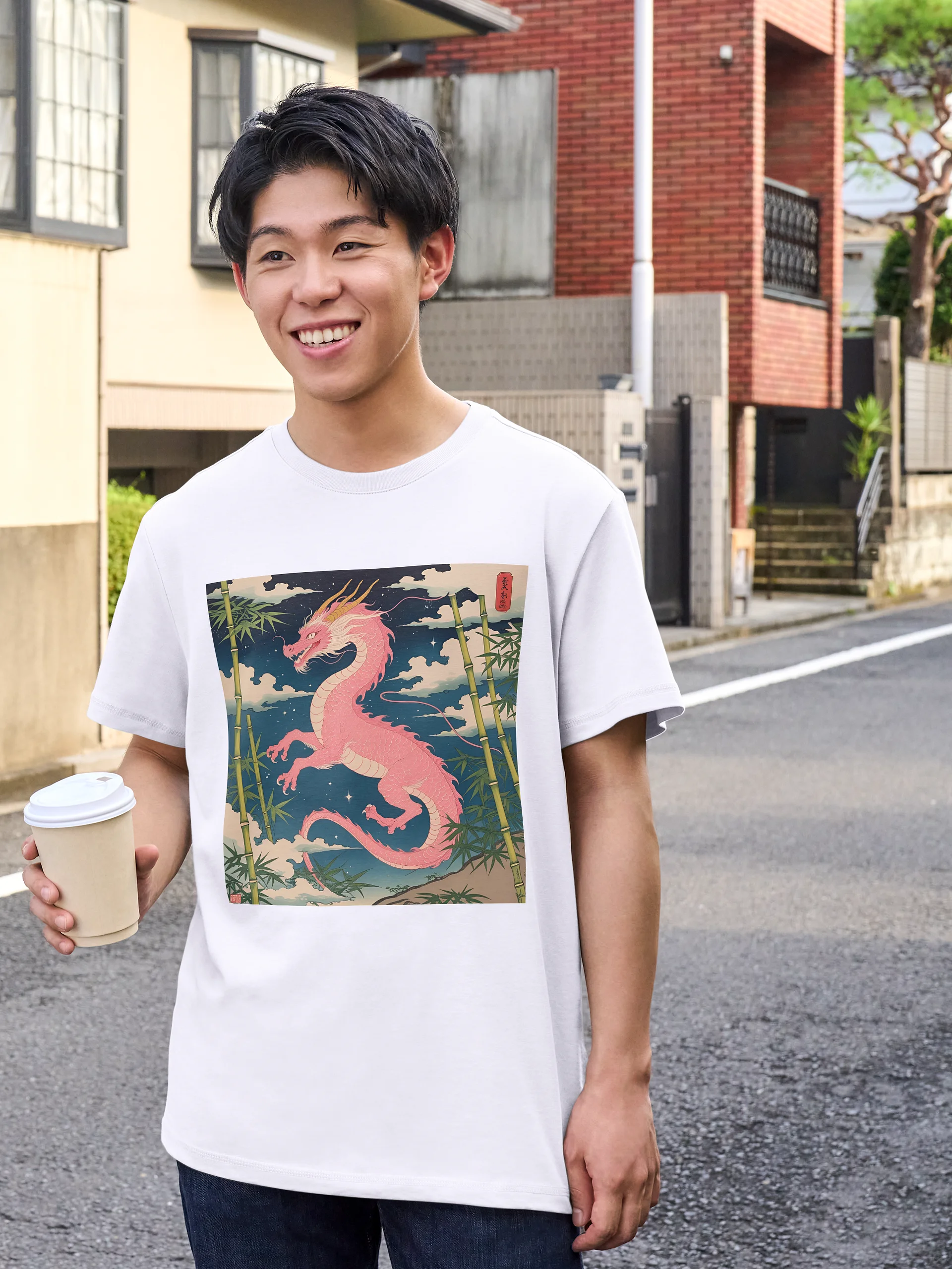 Ryoshin - Sakura no Ryū (Cherry Blossom Dragon), Ancient Ryū Collection, T-Shirt, Front Design product image (4)