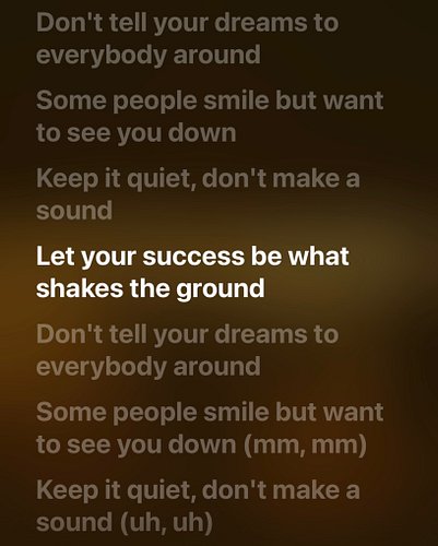 Don’t tell your dreams to everybody around.