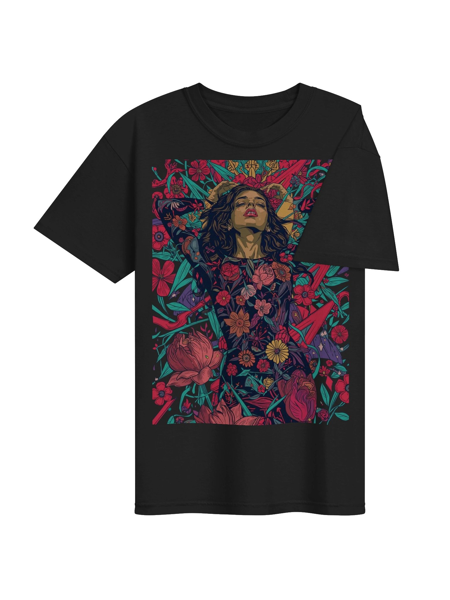 Floral Goddess Illustration Heavyweight Tee product image (7)