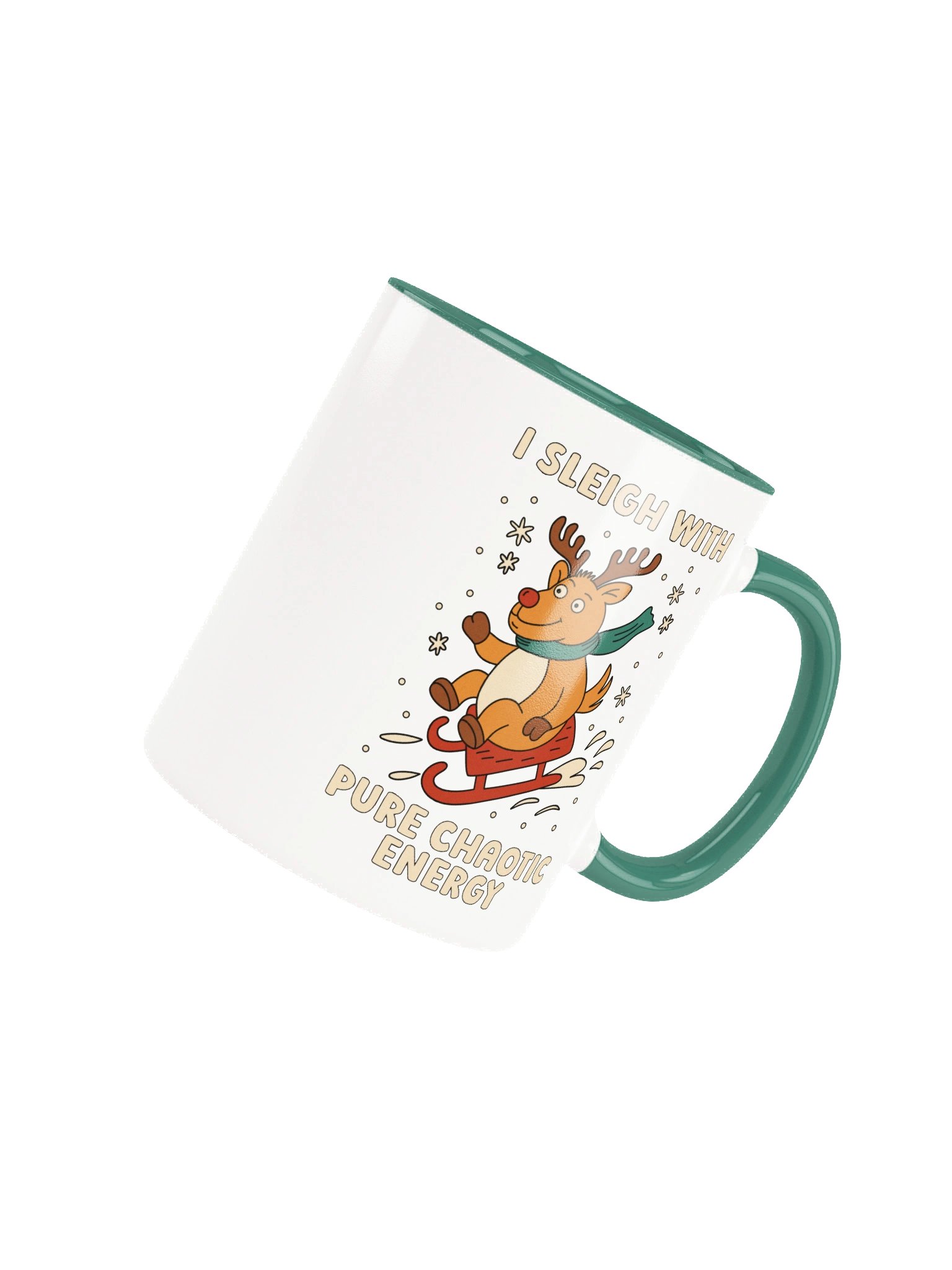I Sleigh With Pure Chaotic Energy Reindeer Mug product image (4)