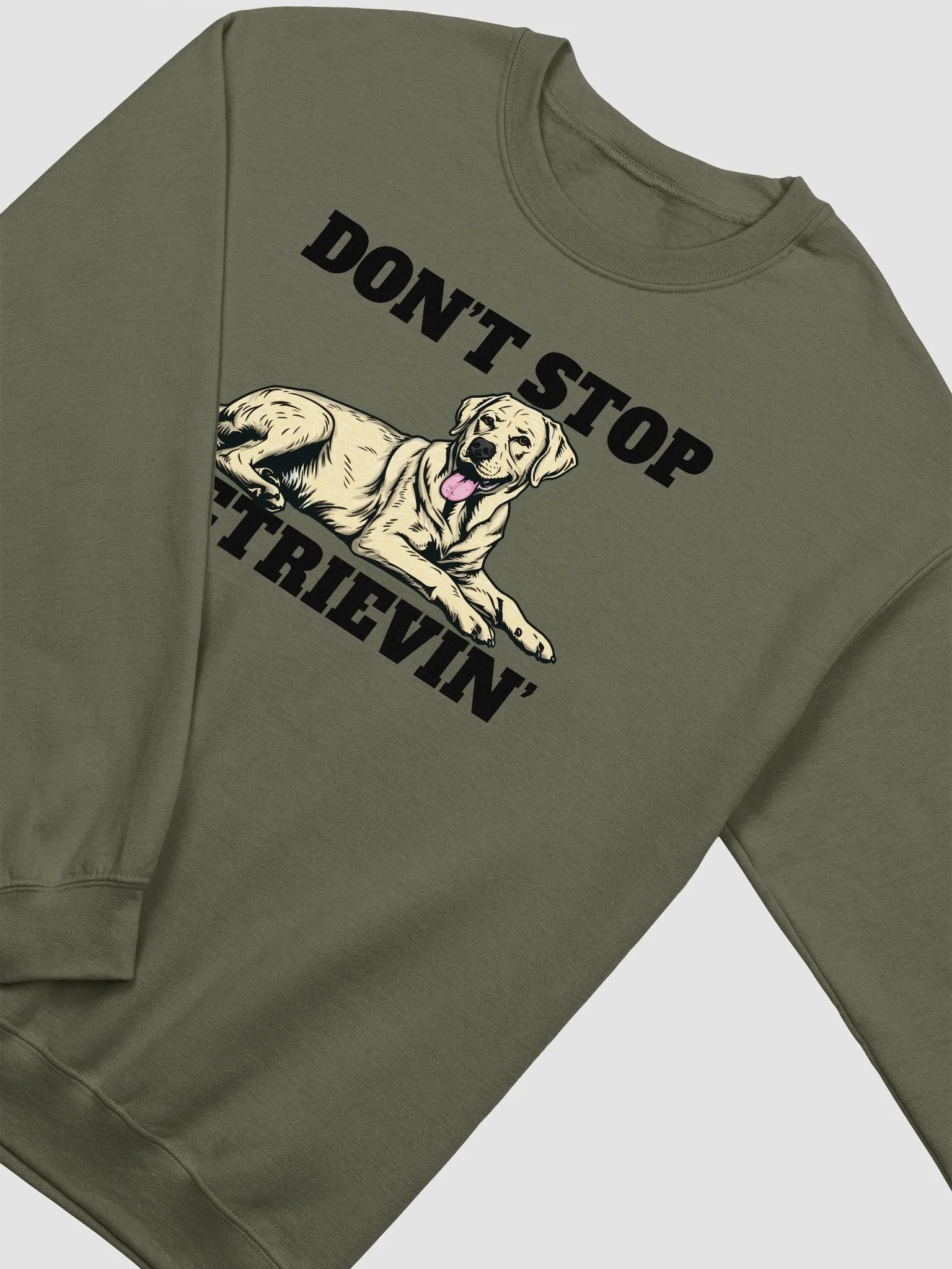 Don't Stop Retrievin' Sweatshirt of a Labrador Retriever(Yellow) | Funny Shirt for Lab Paw-rents product image (4)