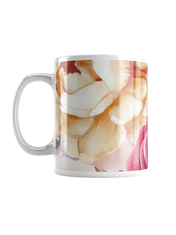 Floral Bliss White Glossy Mug product image (2)