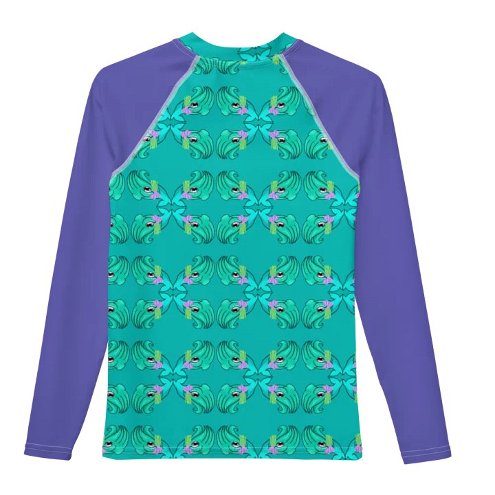 !Merfish mermaid cuttlefish print rashgaurd - youth product image (1)
