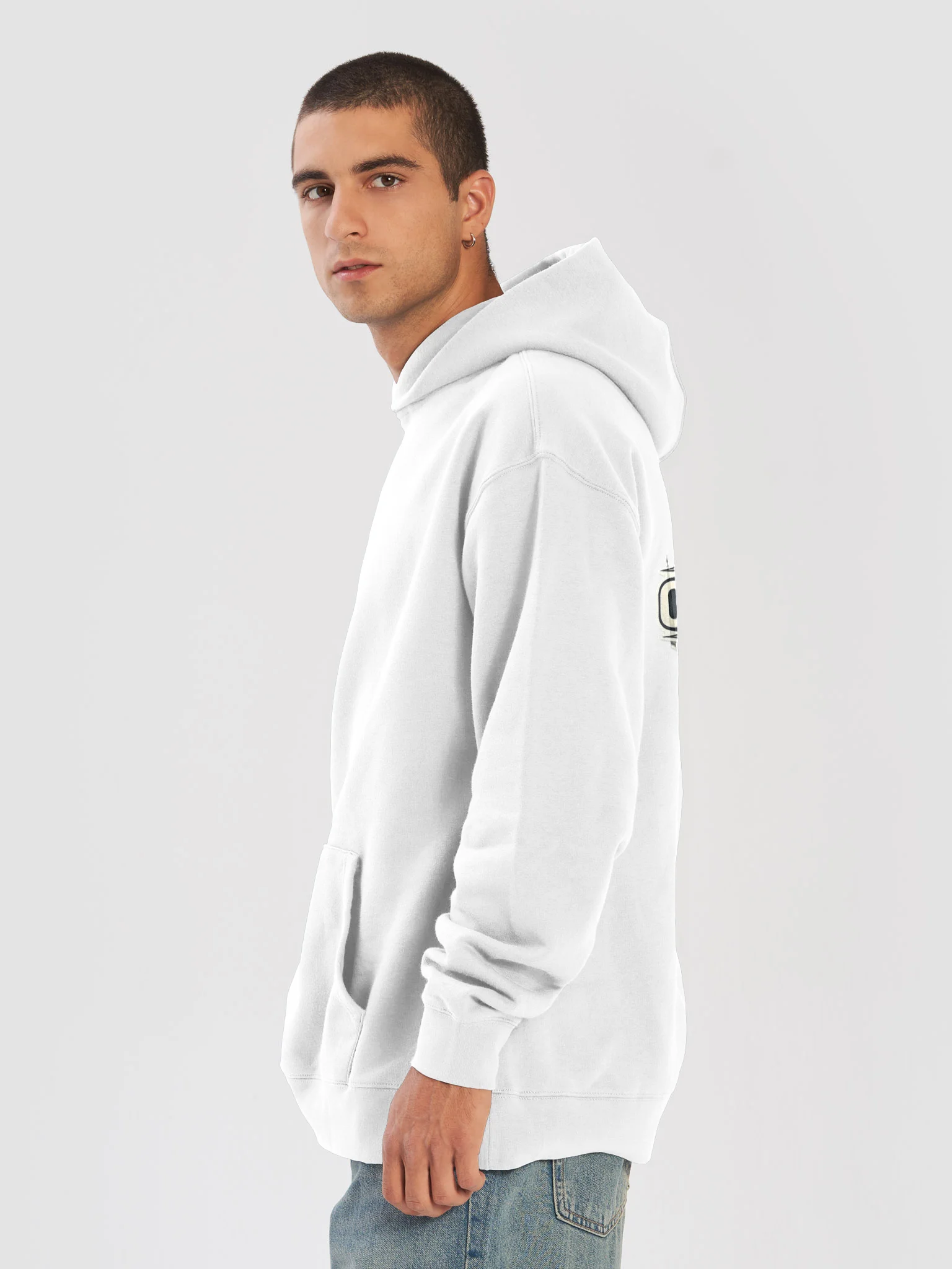 Embroidered White Hoodie product image (8)