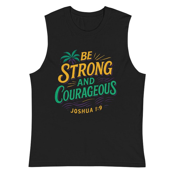 “Warrior Faith” Muscle Tank – Be Strong & Courageous product image (3)