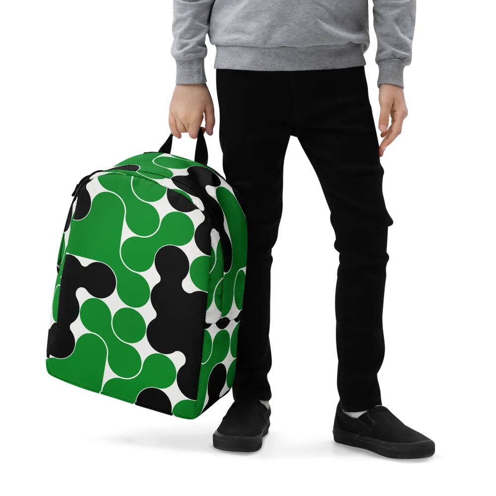 Green & Black Circles All-Over Print Minimalist Backpack product image (7)