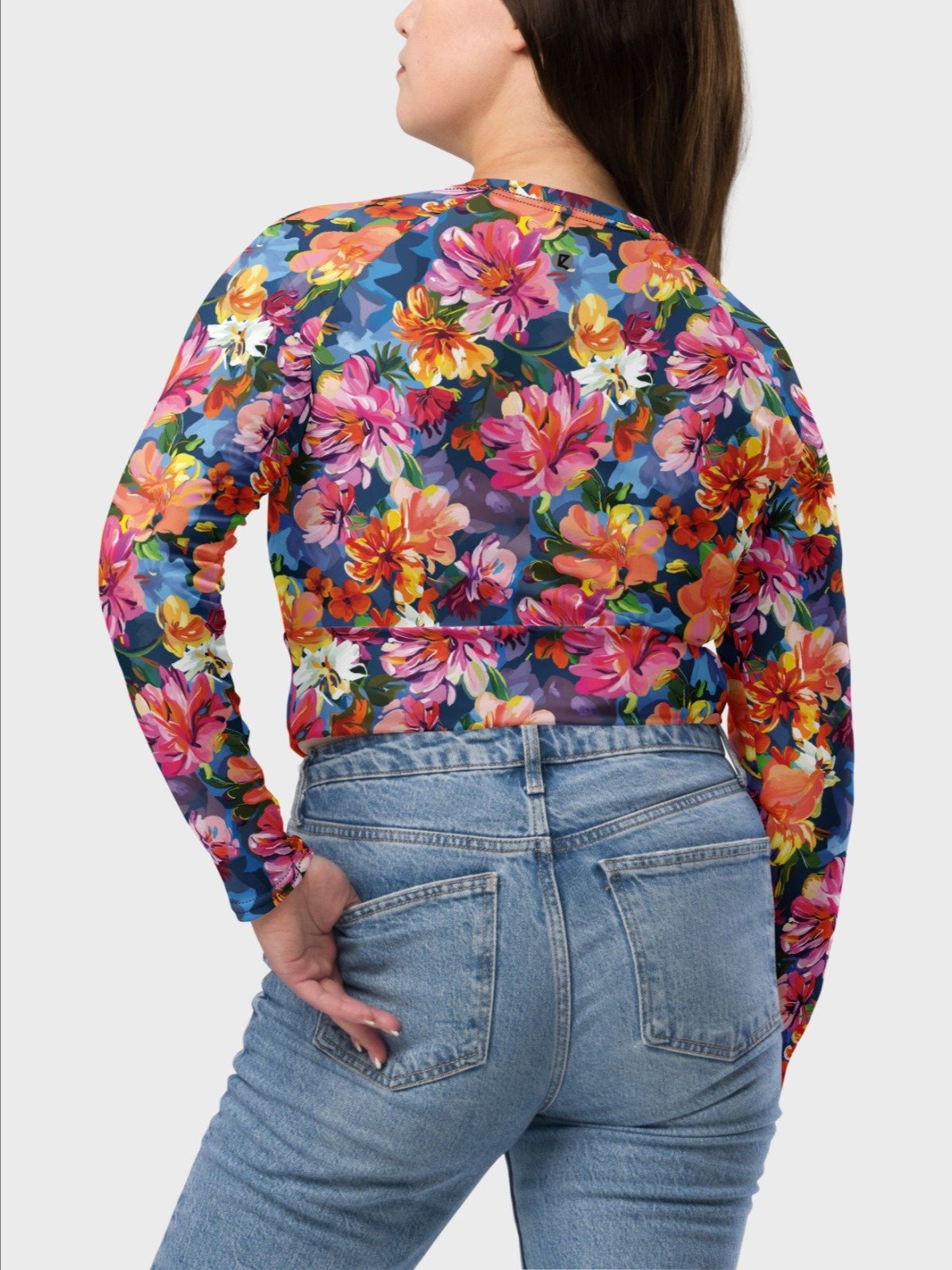Recycled Crop Top "Bold Abstract Florals" product image (4)