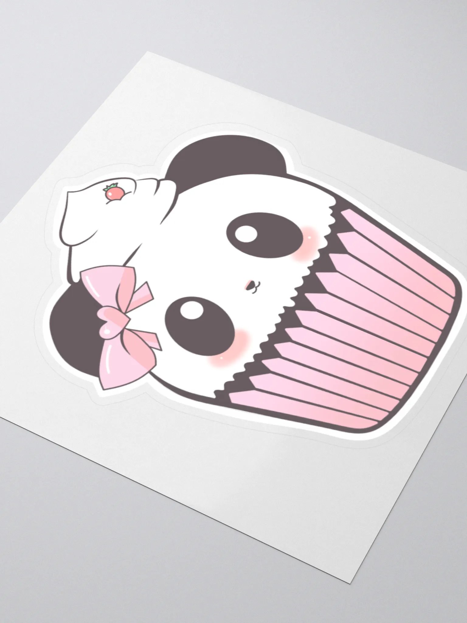 Panda Cupcake Kiss Cut Stickers product image (3)