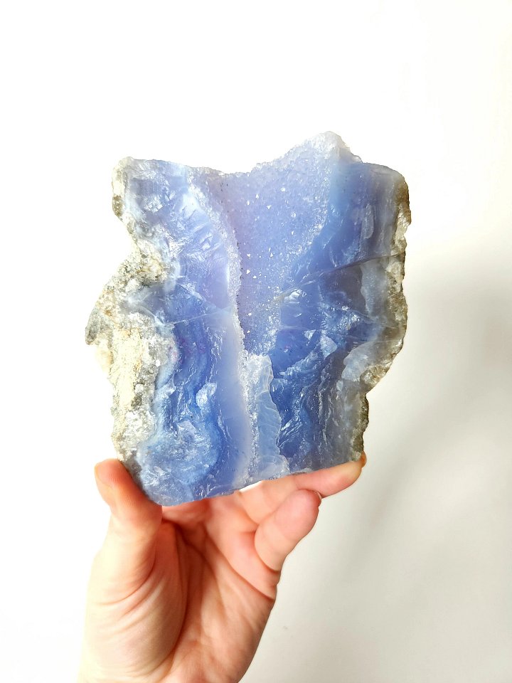 Slice of deep blue lace agate product image (2)