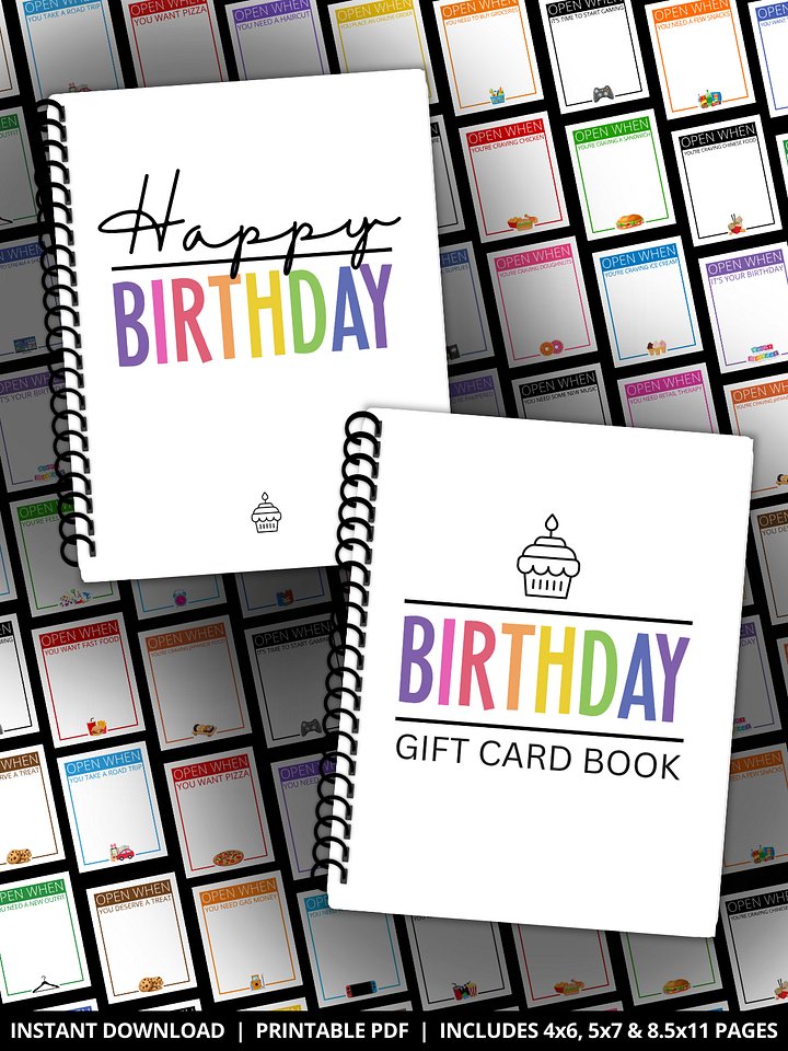 Birthday Gift Card Book product image (1)