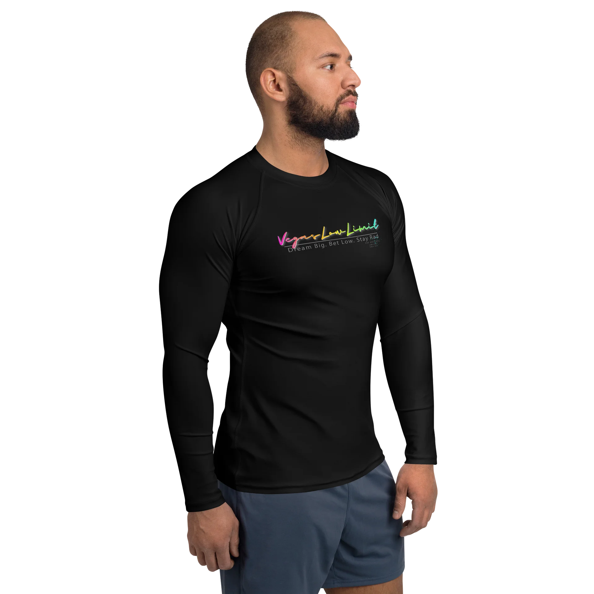 Vegas Low Limit Men's Rash Guard - Black product image (4)