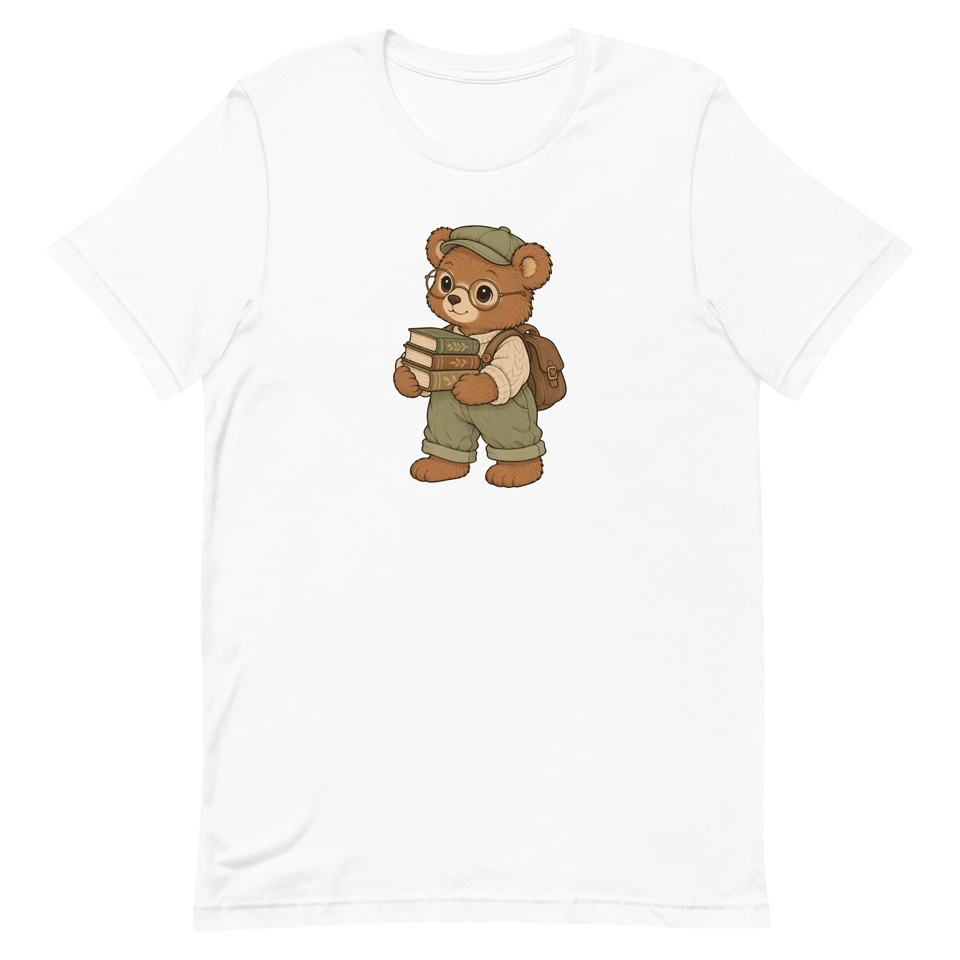 Women’s Cute Book Lover T-Shirt | Teddy Bear Reading Books Graphic Tee product image (4)
