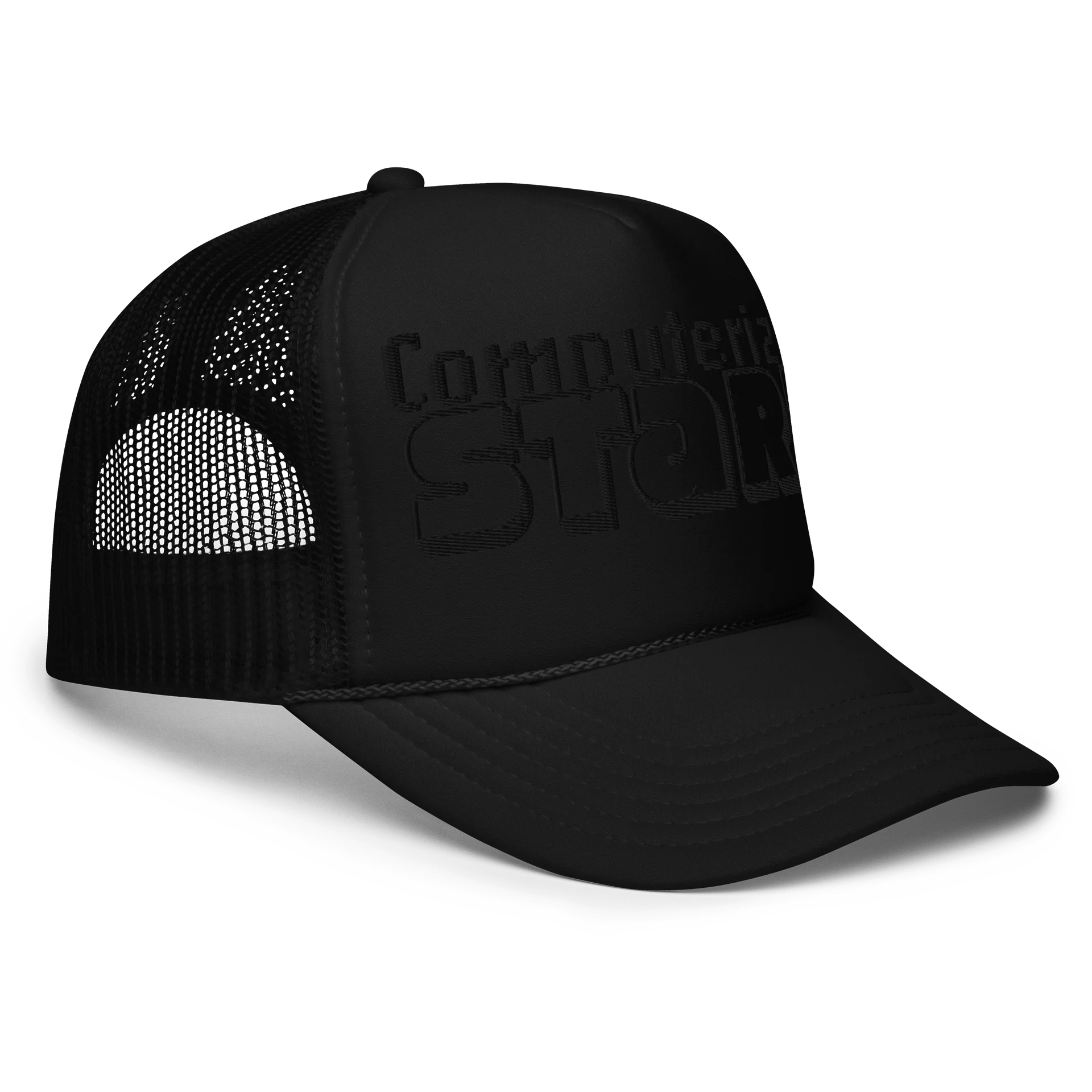 Computerized Start™ Black Monochrome Embroidered Trucker Hat product image (3)