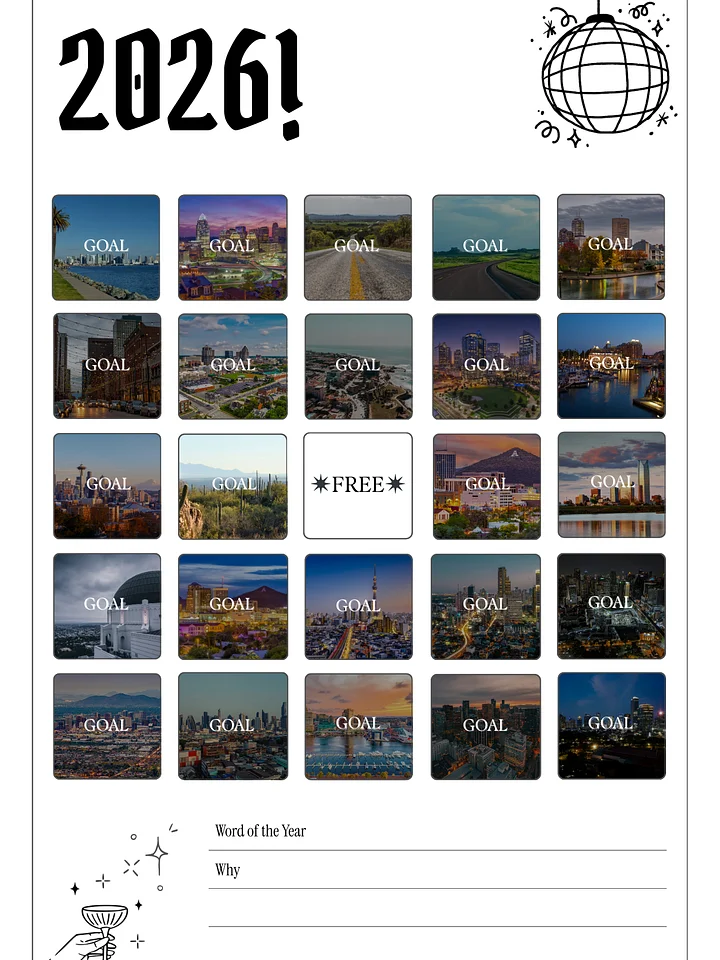 Goal Bingo Card (2 per page) product image (2)