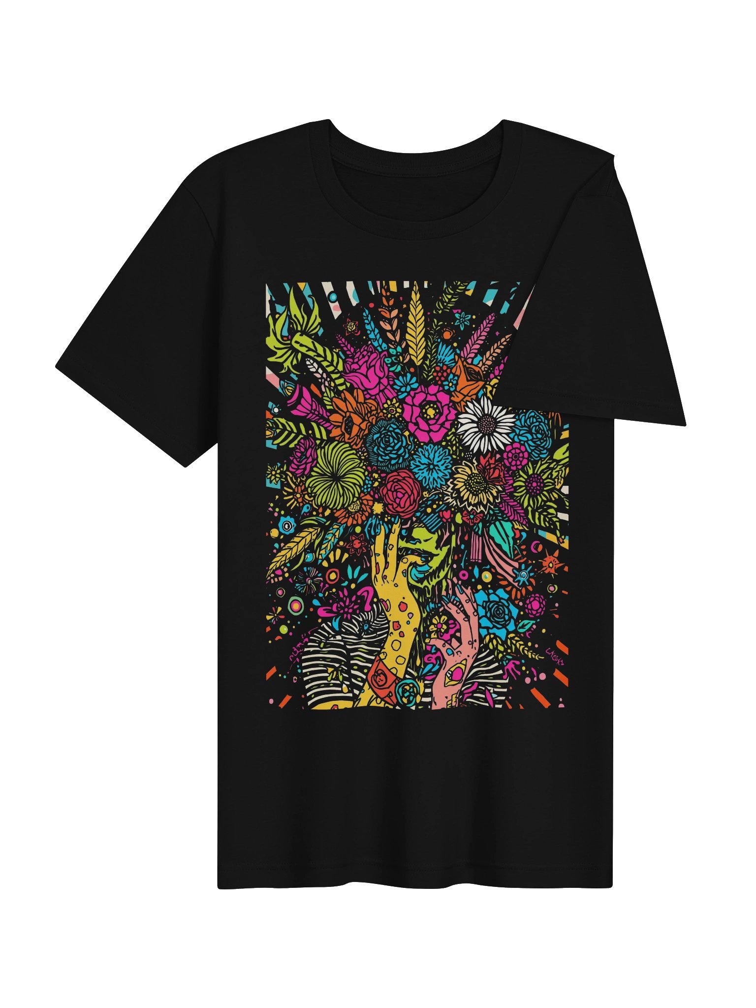 Neon Bouquet Hands Supersoft Tee product image (7)