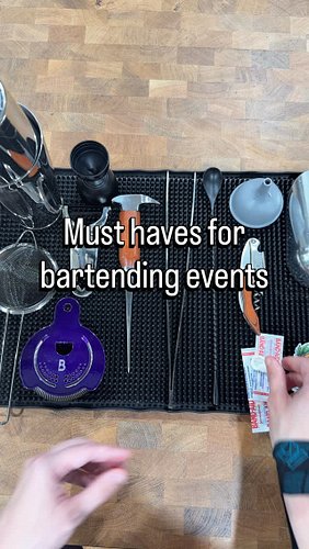 Running a mobile bar means being prepared for just about anything. 

These are a few of the things that never leave my barten...