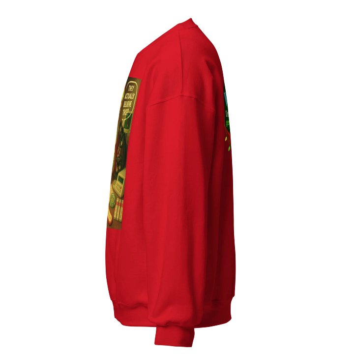 Skeptical Santa Crewneck Sweatshirt Red product image (2)