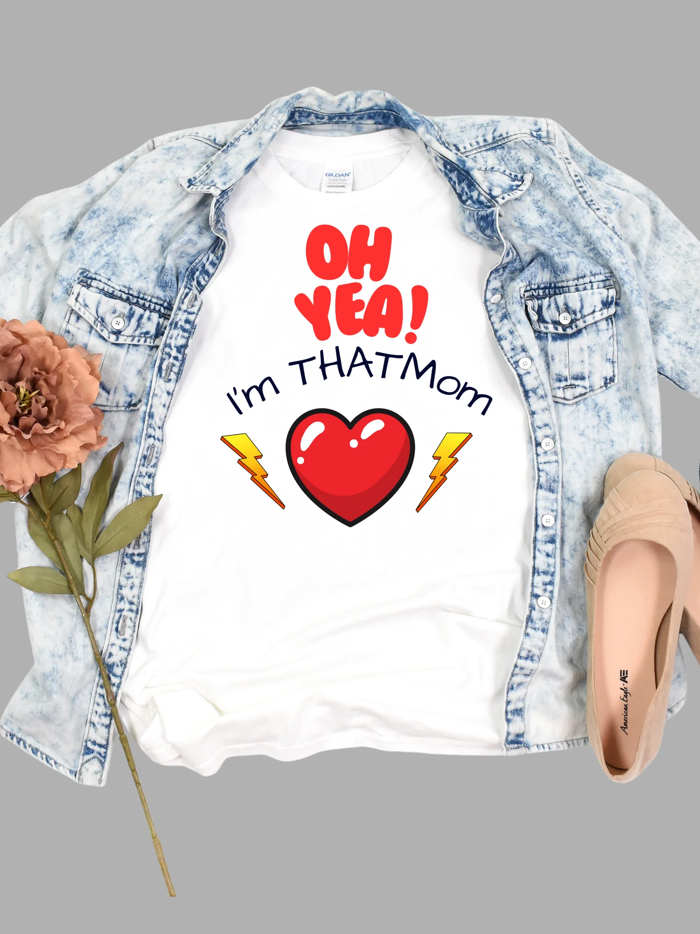 OH YEA! I’m THAT Mom Heart Tee product image (2)
