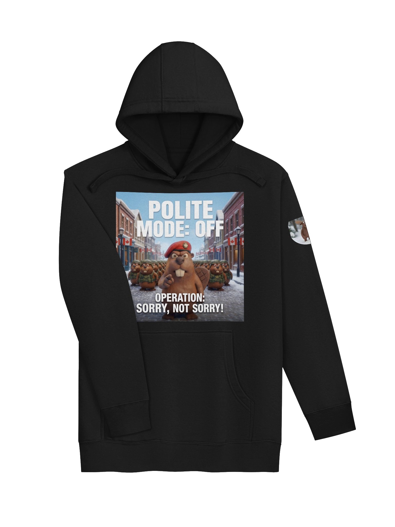 Polite Mode: Off | Beaver Army Essential Hoodie product image (3)