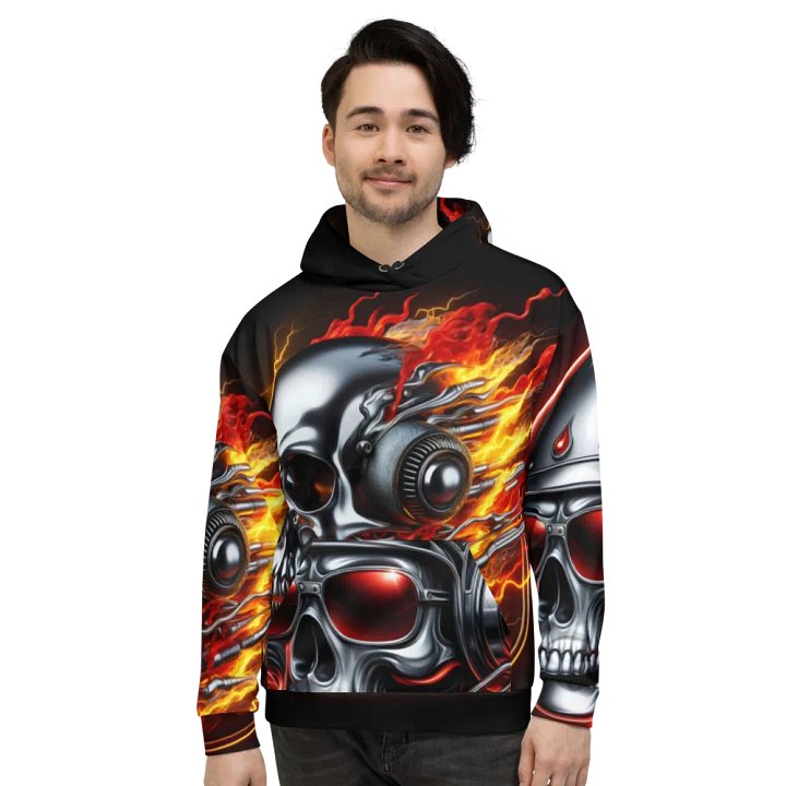 Silver Cyborg - Unisex Skull Hoodie #54 product image (2)