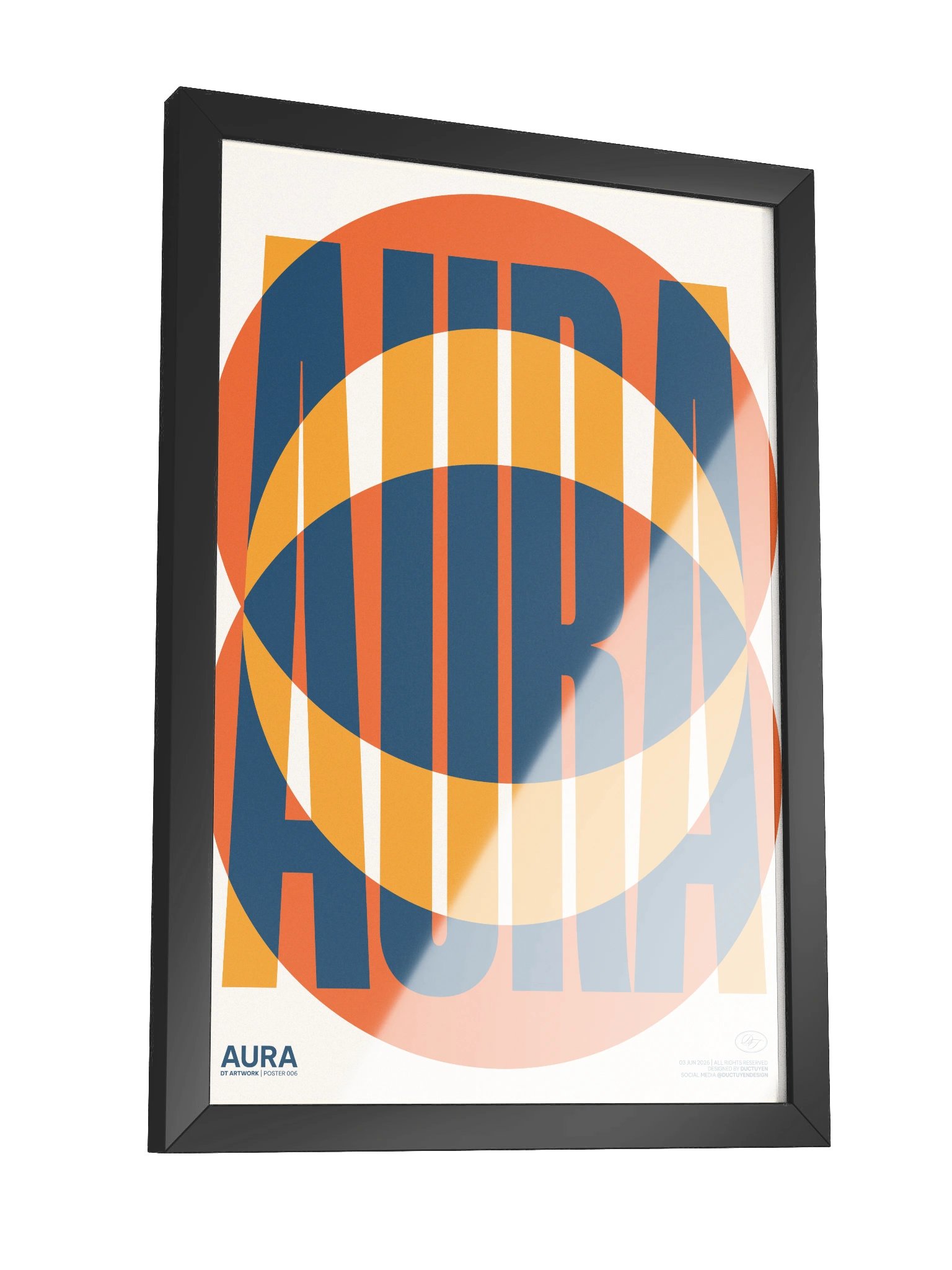 "AURA" Typography Framed Poster product image (9)