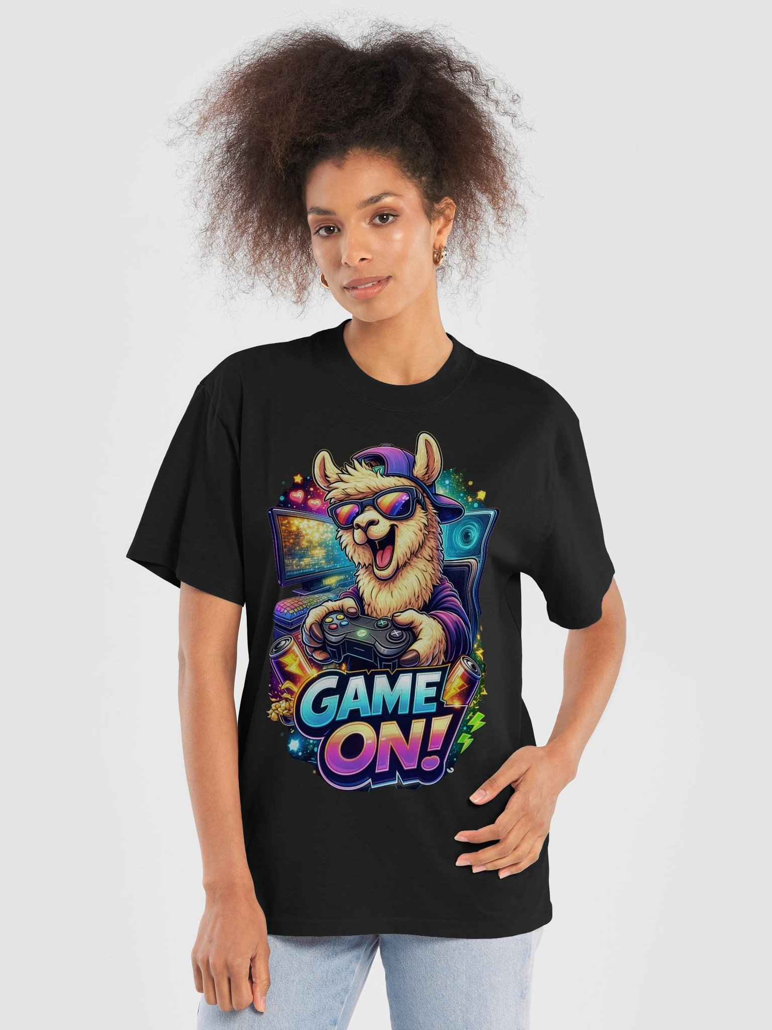 Game On, Llama — Magic Llama Gaming Club Tee product image (5)