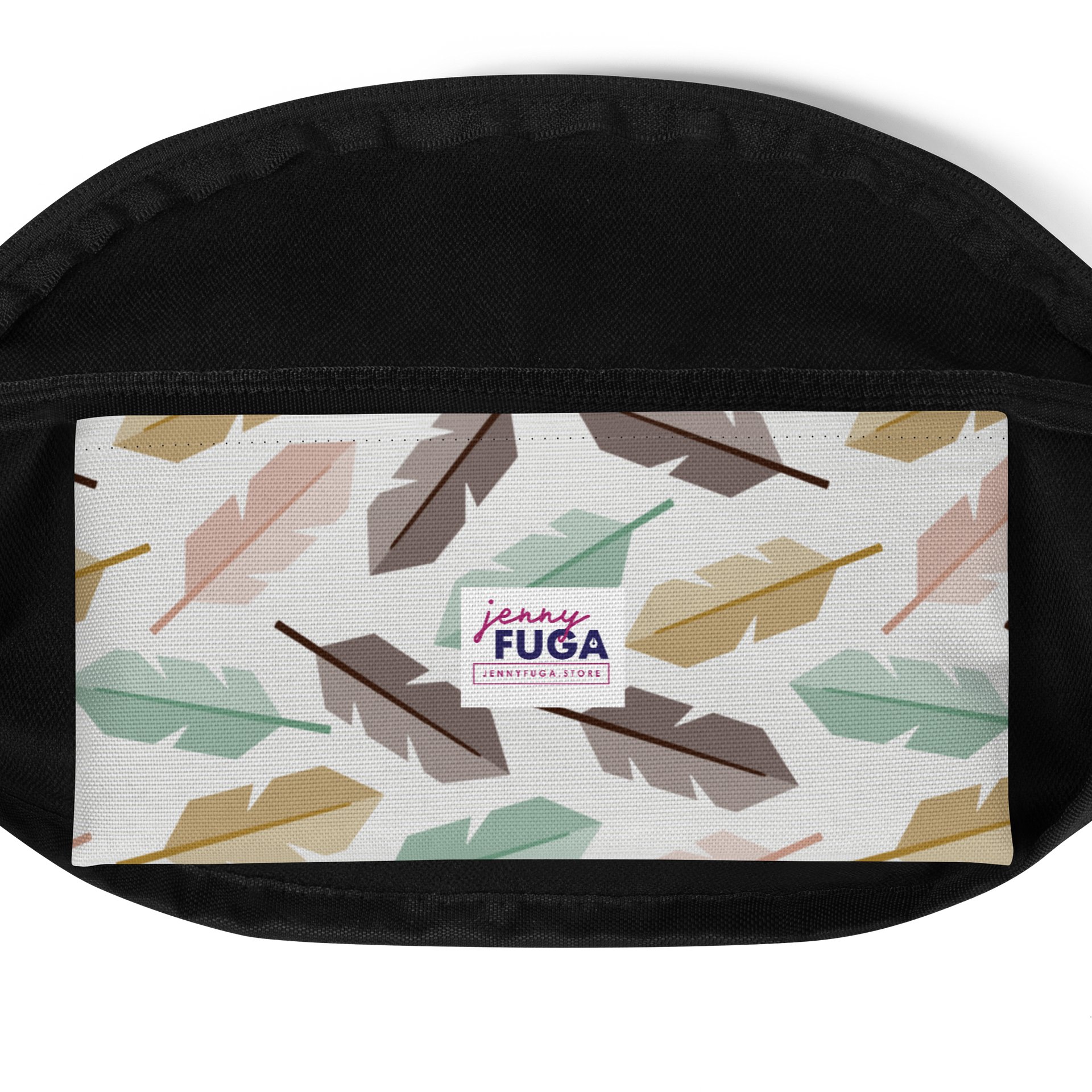 Mid-Century Modern Feathers All-Over Fanny Pack product image (4)