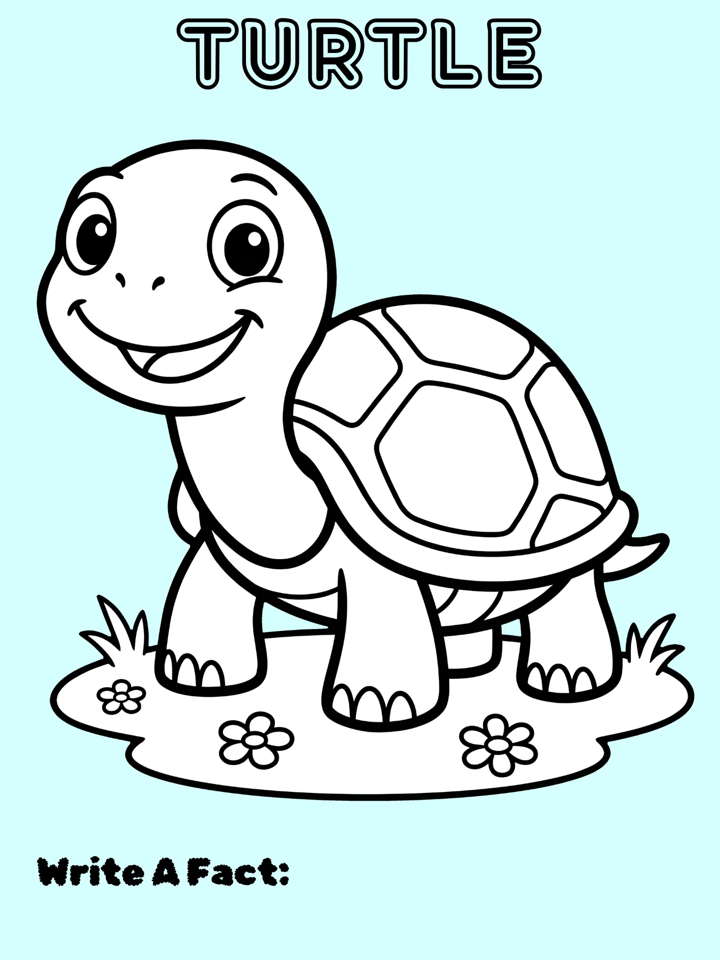Turtle Colouring Page product image (1)