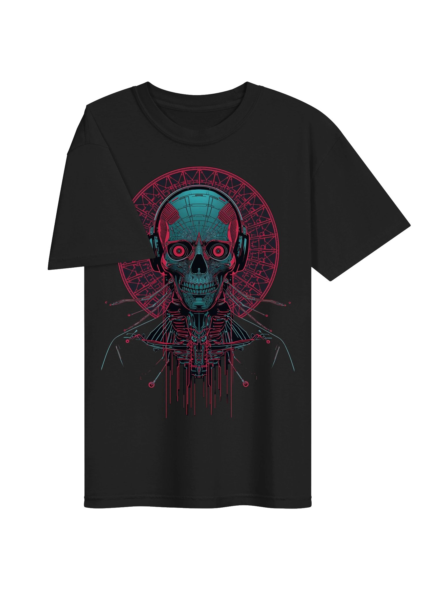 Neon Skull Circuit Heavyweight T-Shirt product image (6)